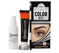 Tinta per Sopracciglia e Сiglia con Сheratina con Cheratina, senza PPD, senza Ammoniaca, 20+ Applicazioni, effetto fino a 4 settimane, Eyelash & Eyebrow Tint Kit (1.0 Nero)