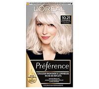 Tinta permanente per capelli L'Oréal Paris Preference 10.21 Stockholm biondo molto chiaro perlato