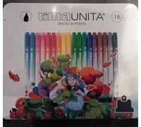 Tinta Unita 18 pennarelli Brush Bi Punta in scatola di metallo Fraffrog La Web Cartoleria Torino