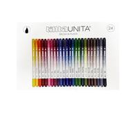 Tinta Unita 24 Pennarelli Brush Bi-Punta - Creatività Senza Limiti