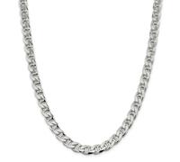 Tinta Unita Argento Sterling Massiccio 8.9mm Piatto Ancora Catena Con/Gancio