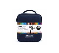 Art Box TintaUnita Skylinecolor 110 colori BLU astuccio con manico e interno organizzato con pastelli mina 4,2mm antirottura + colori multicolor edizione limitata