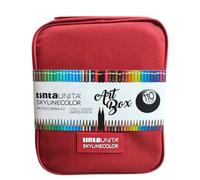 Art Box TintaUnita Skylinecolor 110 colori BORDEAUX astuccio con manico e interno organizzato con pastelli mina 4,2mm antirottura + colori multicolor edizione limitata