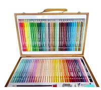 Tinta Unita Art Valigetta in Legno da 72 Pastelli in Legno Mina 4.2 Cm. 34×22 Classic + Pastel