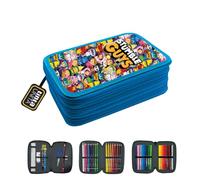 Tinta Unita Astuccio 3 zip Stumble Guys (Azzurro)