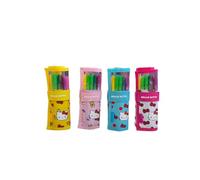 TINTA UNITA Astuccio a Rotolo Brush 18 Pennarelli Bipunta Hello Kitty 50th Anniversary 60930 (ONE SIZE, COLORI ASSORTITI) (Taglia Unica, Colori Assortiti)