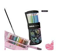 Tinta Unita Astuccio a rotolo JOUNG - 24 pastelli TU 4.0 + 1 matita - Nero