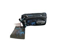 Tinta Unita Astuccio Baulotto 3 Zip Graffiti - 20,5×10×6 cm - Design Street Celeste o Arancio - Capiente per Scuola (Celeste)