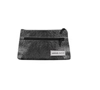 Tinta Unita Astuccio Bustina Glam Rosa e Nero - Forma Triangolare 24×14×3,5 cm - PU Luxury, Design Elegante Scuola o Portatrucchi (Nero)