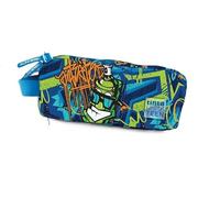 Tinta Unita Astuccio Bustone Square Street - Stile Graffiti Poliestere 22×11.5×10.5 cm - Urban Look per Scuola