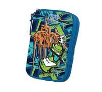 Tinta Unita Astuccio Completo ONE TIME Urban Graffiti 2025/2026 1 Zip - EVA Rigido - Con Cancelleria - 21,5x14x7 cm (Street Celeste)