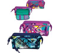 Tinta Unita Astuccio con Tasca Frontale Break Rules Teen, Colorato Blu