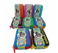 TINTA UNITA ASTUCCIO ONE TIME Completo a 3 scomparti 1 zip celeste