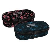 Tinta Unita Astuccio Oval STAR e Graffiti Poliestere Resistente 23×10×6 cm - Colori Arancio o Celeste - Scuola 2025/2026 (Celeste)