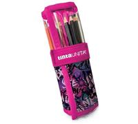 Tinta Unita Astuccio Rotolo 24+1 Colori Pastello Graffiti/OHOH - Poliestere 40×20 cm - Arrotolabile e Compatto (Rosa)