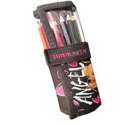 Tinta Unita Astuccio Rotolo 24 Pastelli 4.2 mm + Matita HB - Chiusura a Strappo - 40×20 cm - Scuola e Disegno