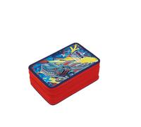 Tinta Unita Astuccio Triplo 3 Zip Completo - 19.5×13.5×7 cm Fantasie Young Robot Shark e Robot Dino - Scuola - 2 Penne Cancellabili, Pastelli, Pennarelli, Accessori (Rosso Shark)