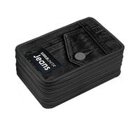 Tinta Unita Astuccio triplo 3 zip Nero Jeans pastelli pennarelli penna pool over