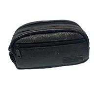 Tinta Unita Bauletto Scolastico Glam Glitterato - Astuccio 3 Zip in Poliestere Resistente, 22x12x9 cm Medie e Superiori Rosa e Nero (Nero Glitter)