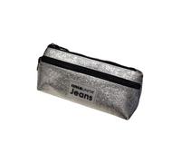 Tinta Unita Bustina 2 Zip Jeans - Lurex Argento