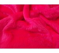 Tinta Unita Divertente Pelliccia Finta Materiale Tessuto Brillante Rosa Ciliegia - brillante rosa ciliegia, 1Mtr - 150cm x 100cm