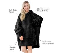 Tinta Unita Grande Coccole Felpa Pile Sherpa Coperta + Tasche & Maniche