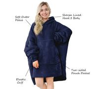 Tinta Unita Grande Coccole Felpa Pile Sherpa Coperta + Tasche & Maniche