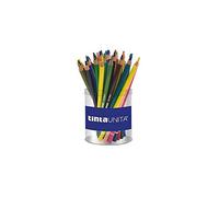 Tinta Unita PASTELLI BARATTOLO 42PZ ASSORTITI + TEMPERAMATITE C/SERBATOIO 2 FORI OMAGGIO
