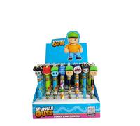 Tinta Unita Penna cancellabile con Topper Stumble Guys assortita inchiostro blu o rosso art 62226 6 Personaggi Random