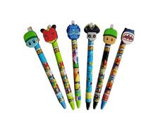Tinta Unita Penna Cancellabile con Topper Stumble Guys Assortita Inchiostro Rosso 6 Personaggi Random, 1 pezzo