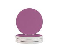 Tinta unita rosso uva un set di quattro sottobicchieri in pietra romanzo che sono assorbenti e utilizzati come sottobicchieri decorazione per la casa per tazze