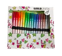 Tinta Unita Rotolo LOVE THERAPY set 18 Pennarelli Bipunta Brush + 12 Matite Acquarellabili