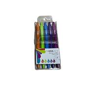 Tinta Unita Set da 5 Penne a scatto colorate I'M astuccio trasparente (arancio, verde, azzurra, viola e fucsia)
