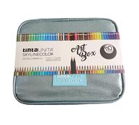 Tinta Unita Skylinecolor Art Box Glitter 110 pastelli, 4 Colori Disponibili, 1 Pezzo (Celeste)