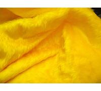 Tinta Unita Tessuto Pelliccia Oro Brillante - Dorato, 1Mtr - 150cmx100cm