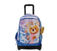 Tinta Unita Trolley Zaino Scuola Dream Cross, Believe Sganciabile NUOVE RUOTE SALI SCALE con carrello amovibile TINTAUNITA Pool Over