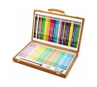 Tinta Unita Valigetta In Legno 72 Pastelli Colori Classic e Pastel
