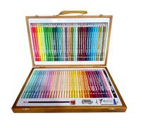 Tinta Unita Valigetta in Legno Art 72 Pastelli (36 Classic Color+36 Pastel Color) Mina 4.2 + 1 Matita Architetto, 1 Gomma, 1 Temperino 1 Foro
