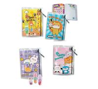 Tinta Unita Zoo Diario Scuola Junior 2026/2027 Datato 12 Mesi - 384 Pagine con Sovracoperta PVC, Penna Irresistibile 0.7, Mini Matita, 2 Mini Evidenziatori e Temperino 3D - 4 Varianti (Celeste)