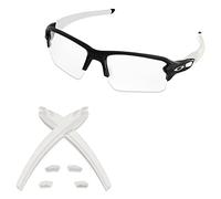 Tintart Kit di gommini per orecchie e naselli compatibili con Oakley Flak 2.0/2.0 XL, bianco, Taglia unica
