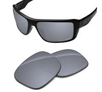 Tintart Lenti di ricambio compatibili con Oakley Double Edge OO9380 polarizzate incise, argento metallizzato