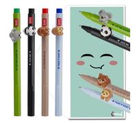 Tinte Ink Legami - Set di 4 penne gel con busta regalo, motivo: orso, panda, koala e bradipo