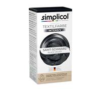 Tinte textil Simplicol Negro Terciopelo Intenso | Fácil de teñir en lavadora | Tinte líquido y polvo fijador | 1 paquete, 150 ml de tinte líquido + 400 g de polvo fijador con sal