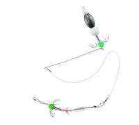 Tintenfisch-Jighaken - Leuchtender Jighaken, Oktopus-Tintenfischköder, rostfreier Widerhaken, realistische Schwimmbewegung, hochfester Metallkörper | Für Angelausrüstung im Meer, Fluss, See, Boot, Ufe