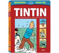 Tintin-3 Aventures-Vol. 3 : Le Secret de la Licorne + Le Trésor de Rackham Le Rouge + Le Crabe aux Pinces d'or [Combo Blu-Ray + DVD]