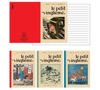 Tintin Le Petit vingtième set di 4 taccuini 10,5 x 14,8 cm (54394)