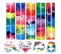 Tintnut Foglio termoadesivo in vinile termoadesivo ad acquerello, 5 colori, 30,5 x 30,5 cm, per magliette, tessuti, nuvole Mutilcolor, HTV, set fai da te per t-shirt