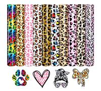 Tintnut Leopard - Pellicola per plotter in tessuto, 10 pezzi, 30 cm x 25 cm, perfetta per plotter e presse di trasferimento