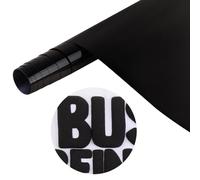 Tintnut Pellicola 3D floccata per plotter in tessuto, colore nero, per tessuti, 10 pollici x 6 m, per toppe creative, perfetta per plotter e presse di trasferimento