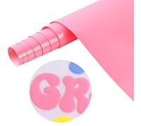 Tintnut Pellicola floccata 3D per plotter, in gommapiuma rosa, per tessuti, 10 pollici x 6 m, per toppe creative, perfetta per plotter e pressa di trasferimento